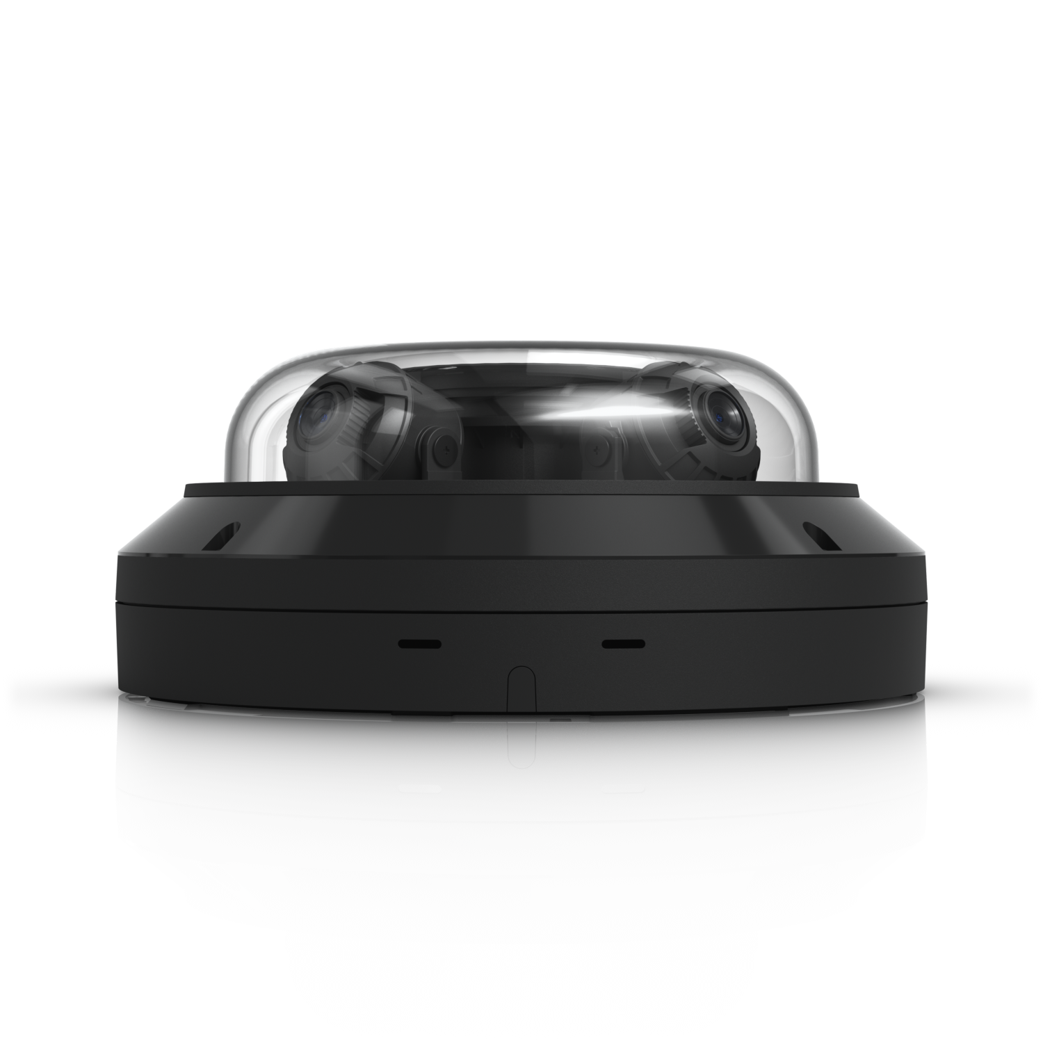 Rear view of Ubiquiti UniFi AI Multi Sensor 4 Black with mounting release tab and ventilation openings