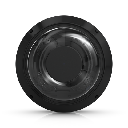Top view of the Ubiquiti UniFi AI Multi Sensor 4 showing its circular dome and internal camera array
