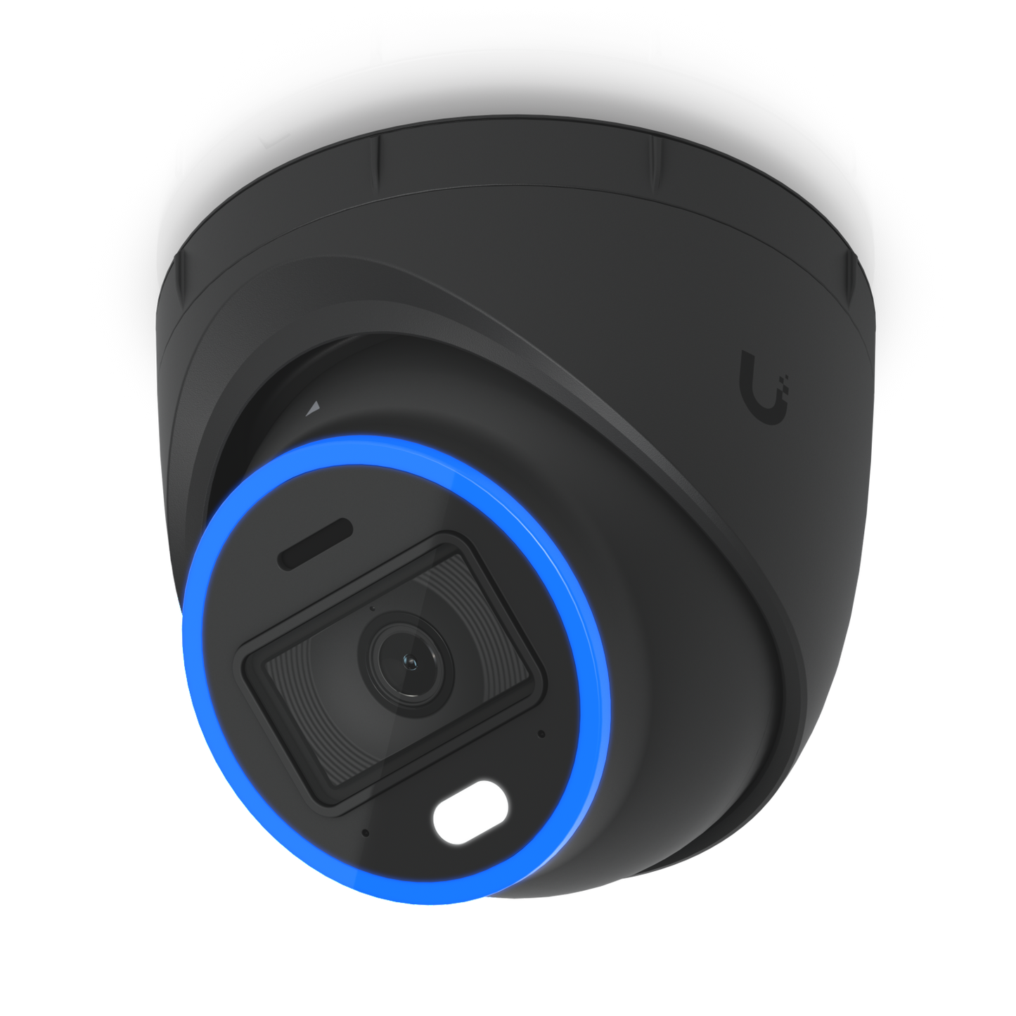 Angled front view of the Ubiquiti UniFi UVC-AI-Turret Camera in Black