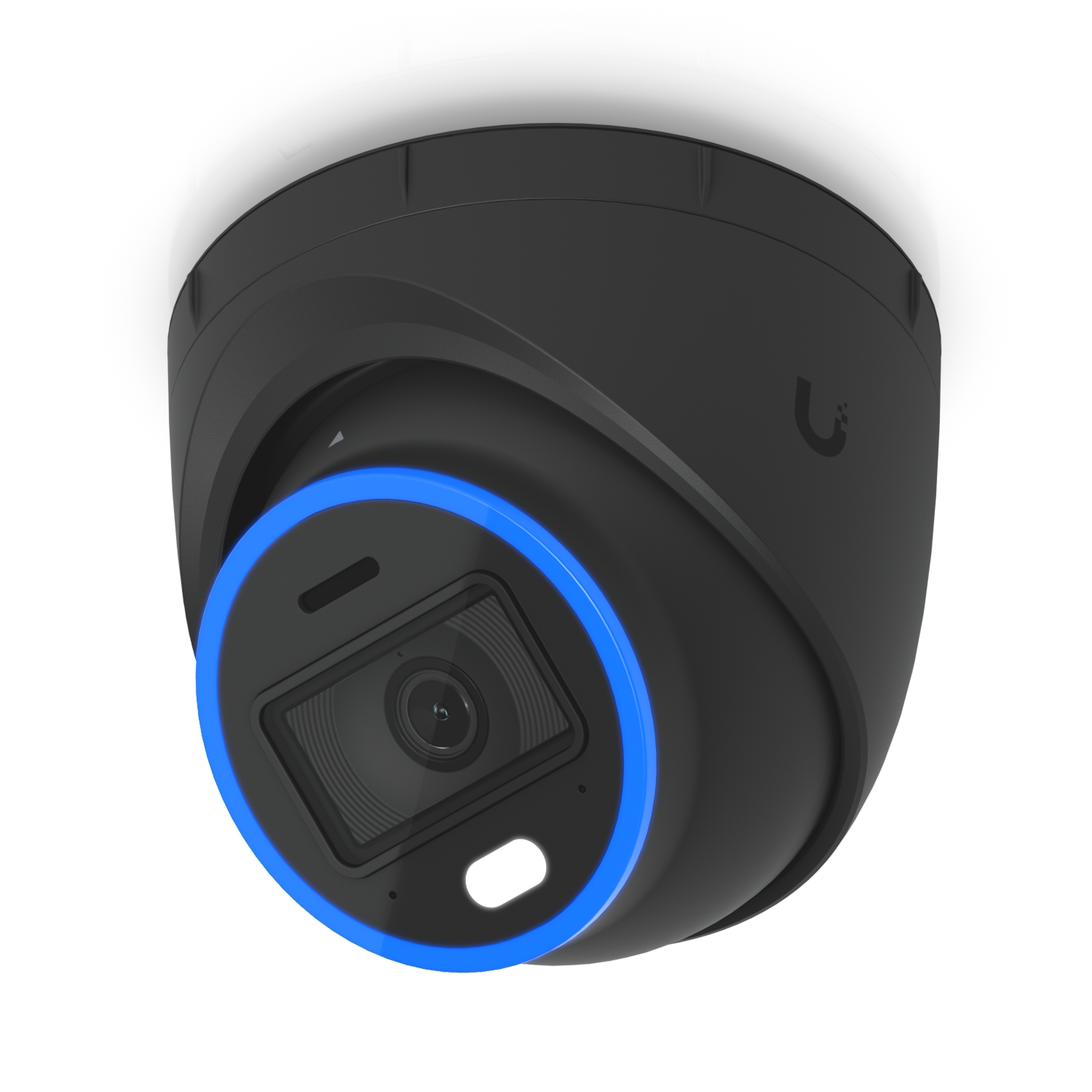 Angled front view of the Ubiquiti UniFi UVC-AI-Turret Camera in Black