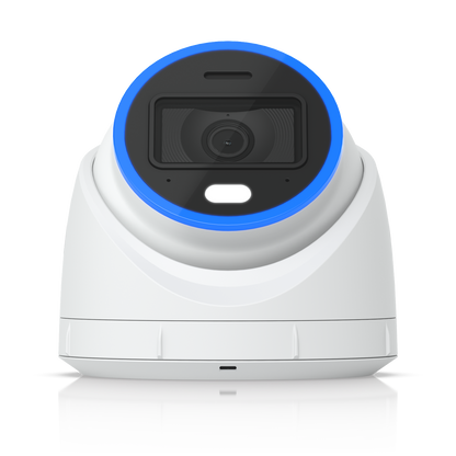 Front view of the Ubiquiti UniFi UVC-AI-Turret Camera in White