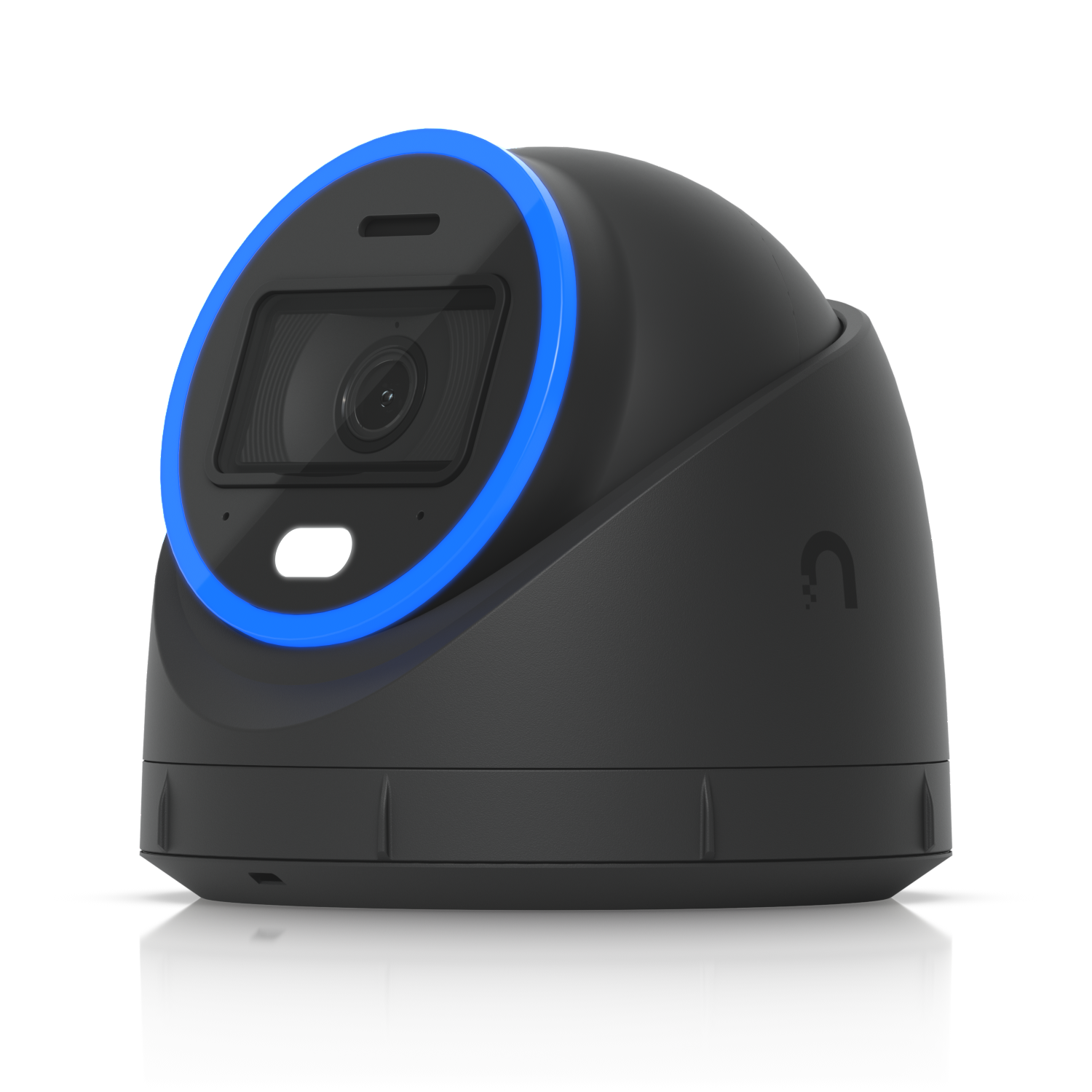 Angled front view of the Ubiquiti UniFi UVC-AI-Turret Camera in Black