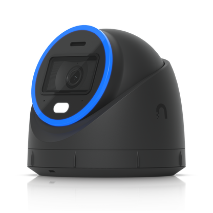 Angled front view of the Ubiquiti UniFi UVC-AI-Turret Camera in Black