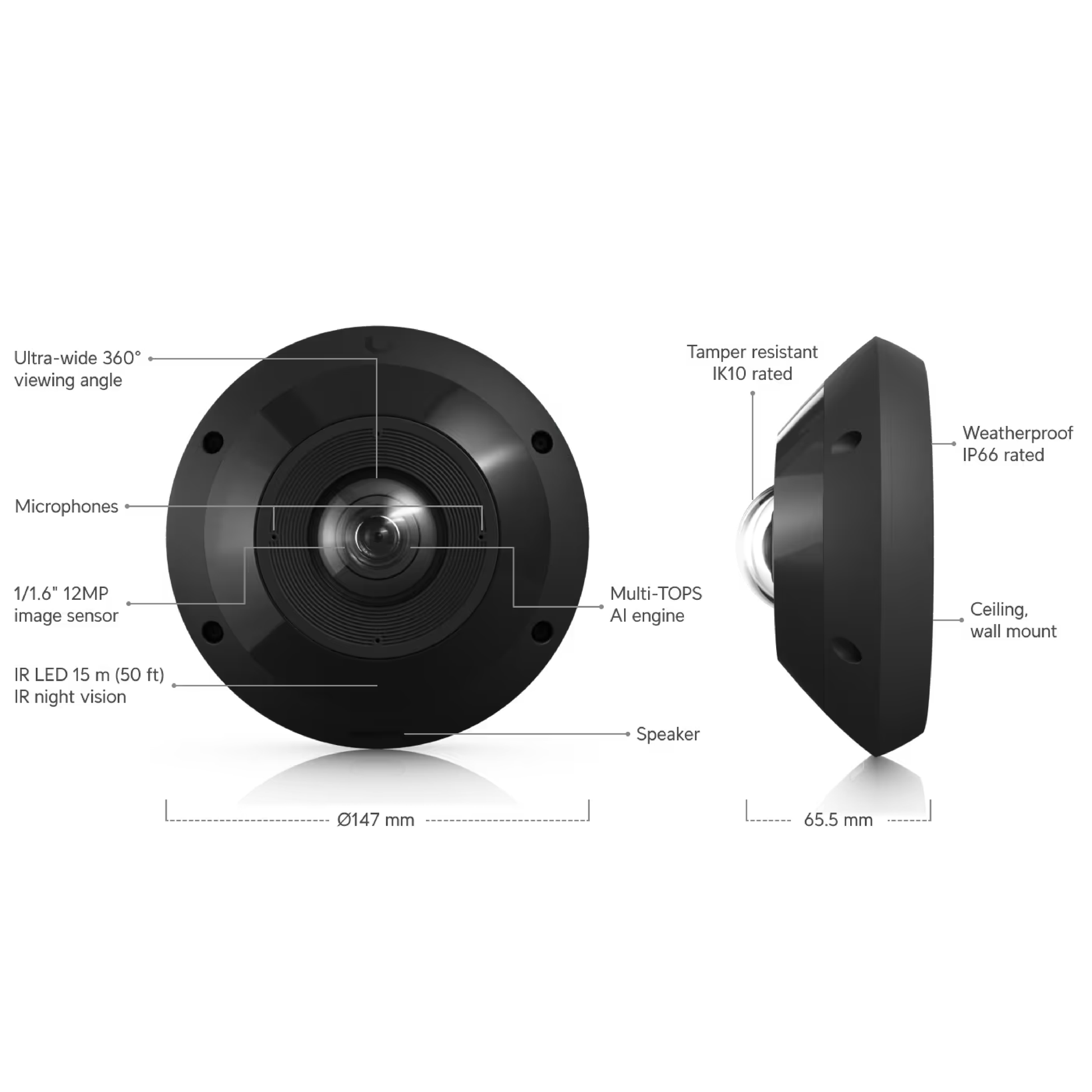 Ubiquiti UVC-G6-Pro-360 UniFi G6 Pro 360 Panoramic 12MP PoE Camera