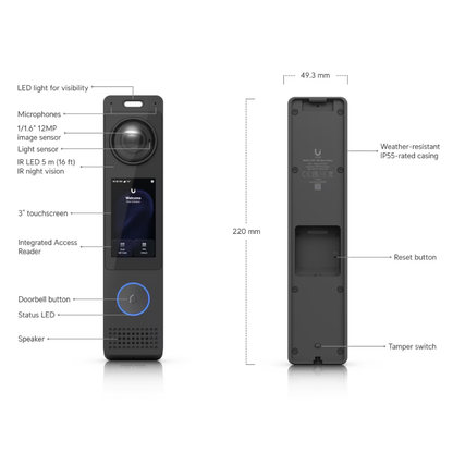 Ubiquiti UVC-G6-Pro-Entry UniFi G6 Pro Entry PoE+ 12MP Doorbell