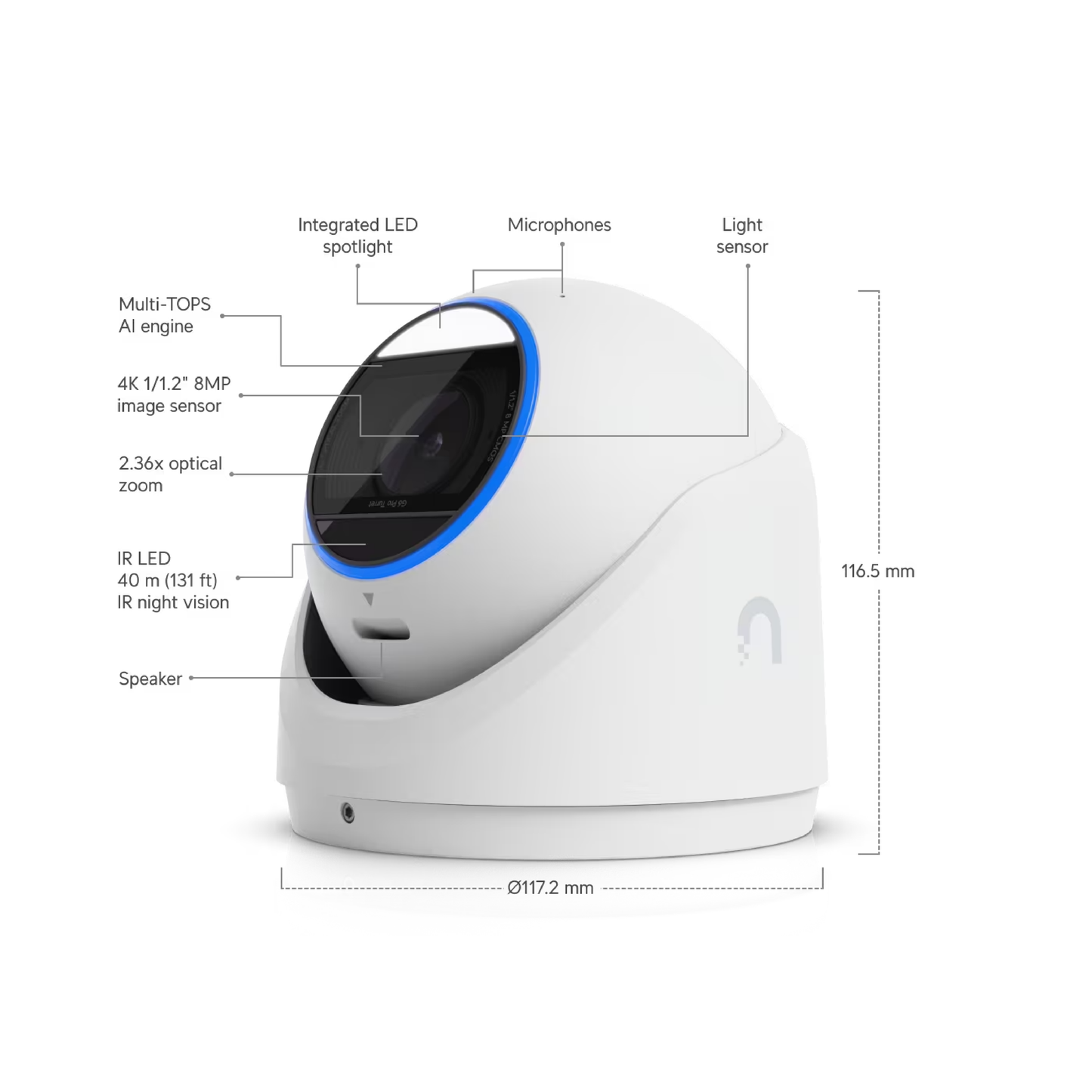 Ubiquiti UVC-G6-Pro-Turret UniFi G6 Pro Turret - White
