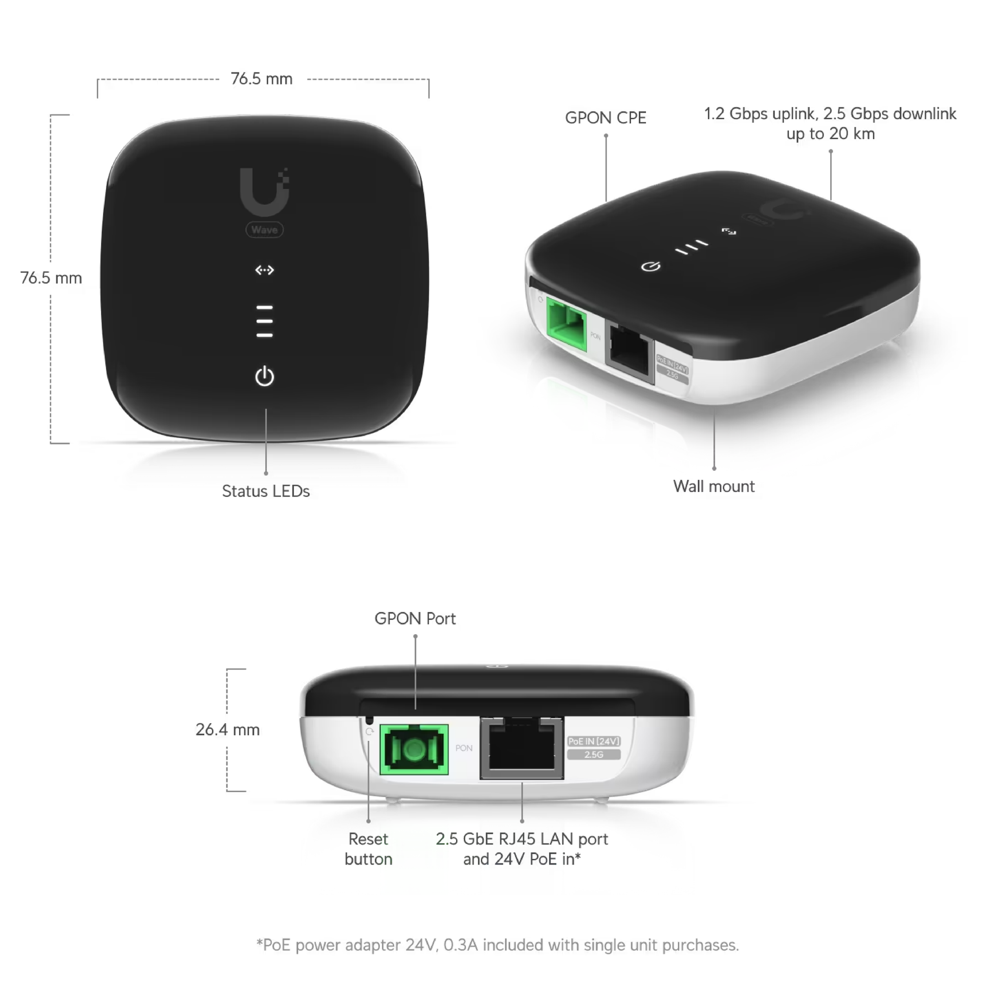 Ubiquiti Wave-Fiber-ONU UniFi WaveFiber ONU GPON