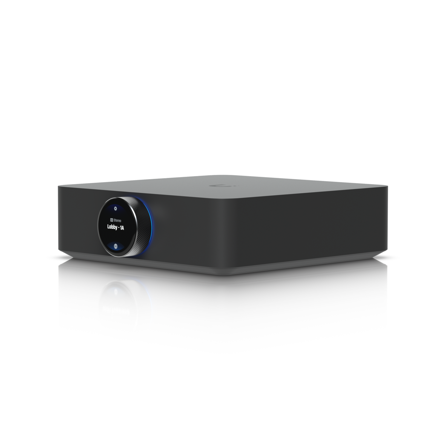 Perspective view of the Ubiquiti UPL-Amp UniFi PowerAmp in Black