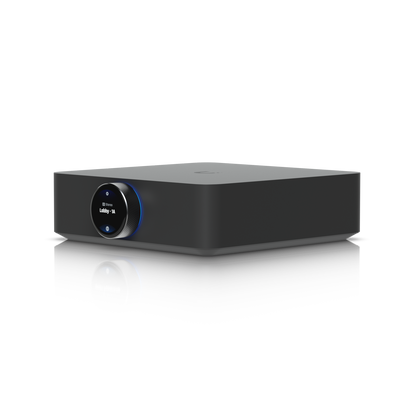 Perspective view of the Ubiquiti UPL-Amp UniFi PowerAmp in Black