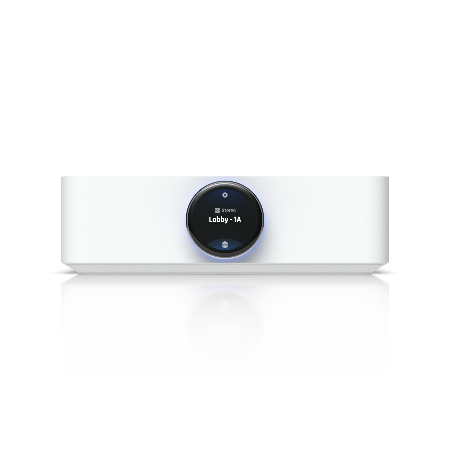 Front view of the Ubiquiti UPL-Amp UniFi PowerAmp in White