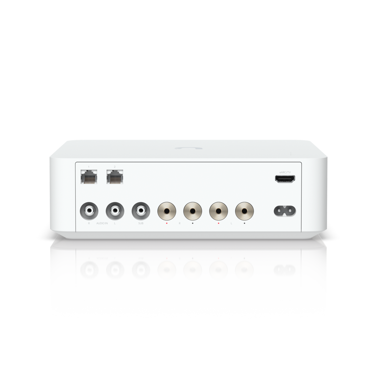 Angled rear view of the Ubiquiti UPL-Amp UniFi PowerAmp in White