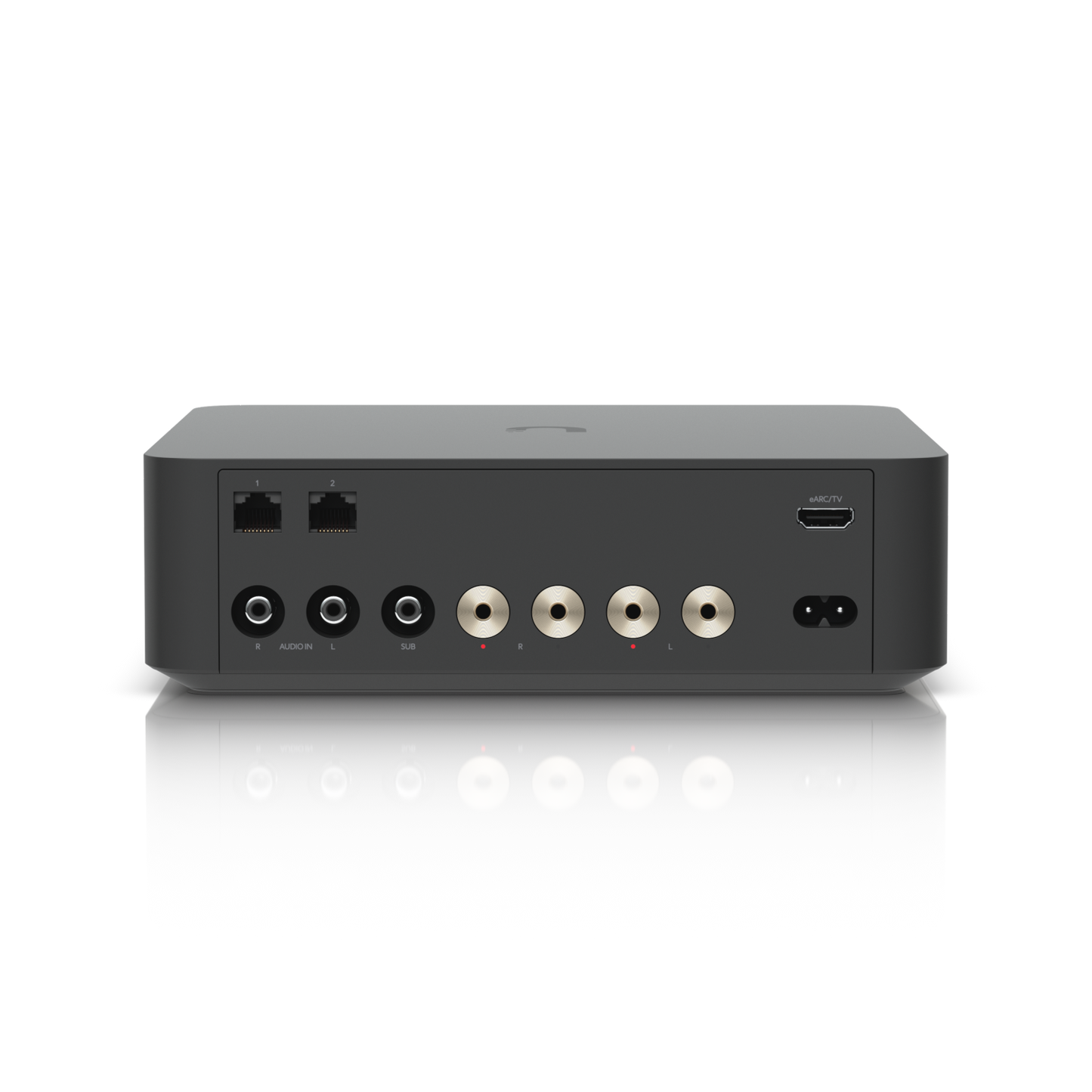 Angled rear view of the Ubiquiti UPL-Amp UniFi PowerAmp in Black