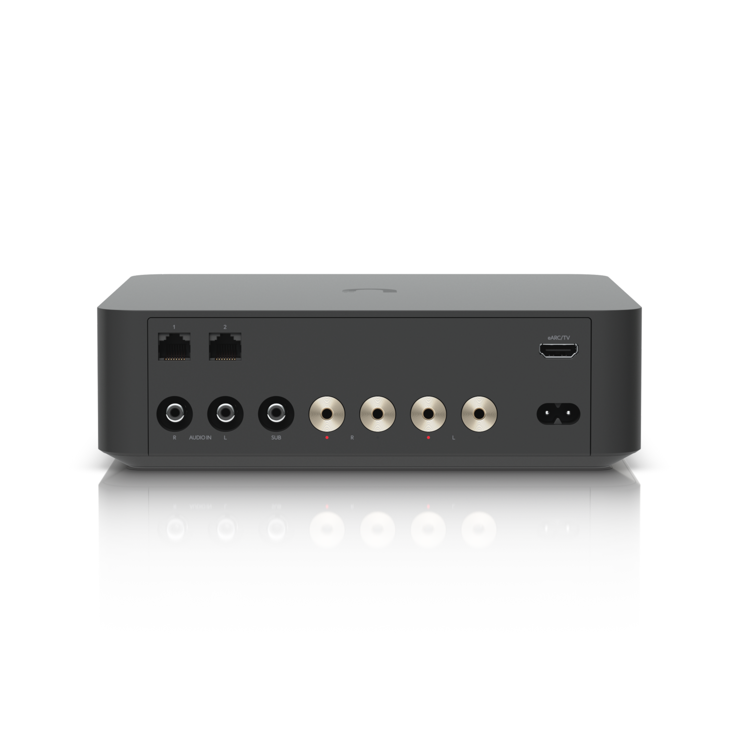 Angled rear view of the Ubiquiti UPL-Amp UniFi PowerAmp in Black