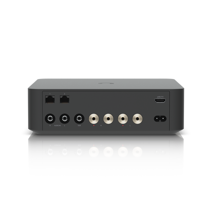 Angled rear view of the Ubiquiti UPL-Amp UniFi PowerAmp in Black