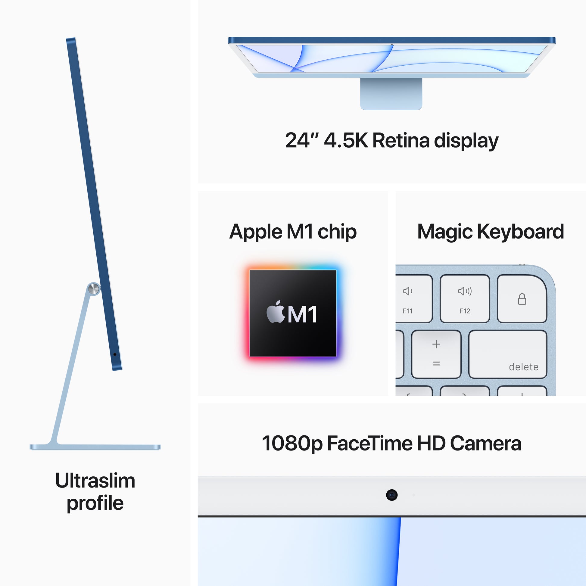 Apple iMac 24-inch | M1 | 8-core CPU | 7-core GPU | Blue