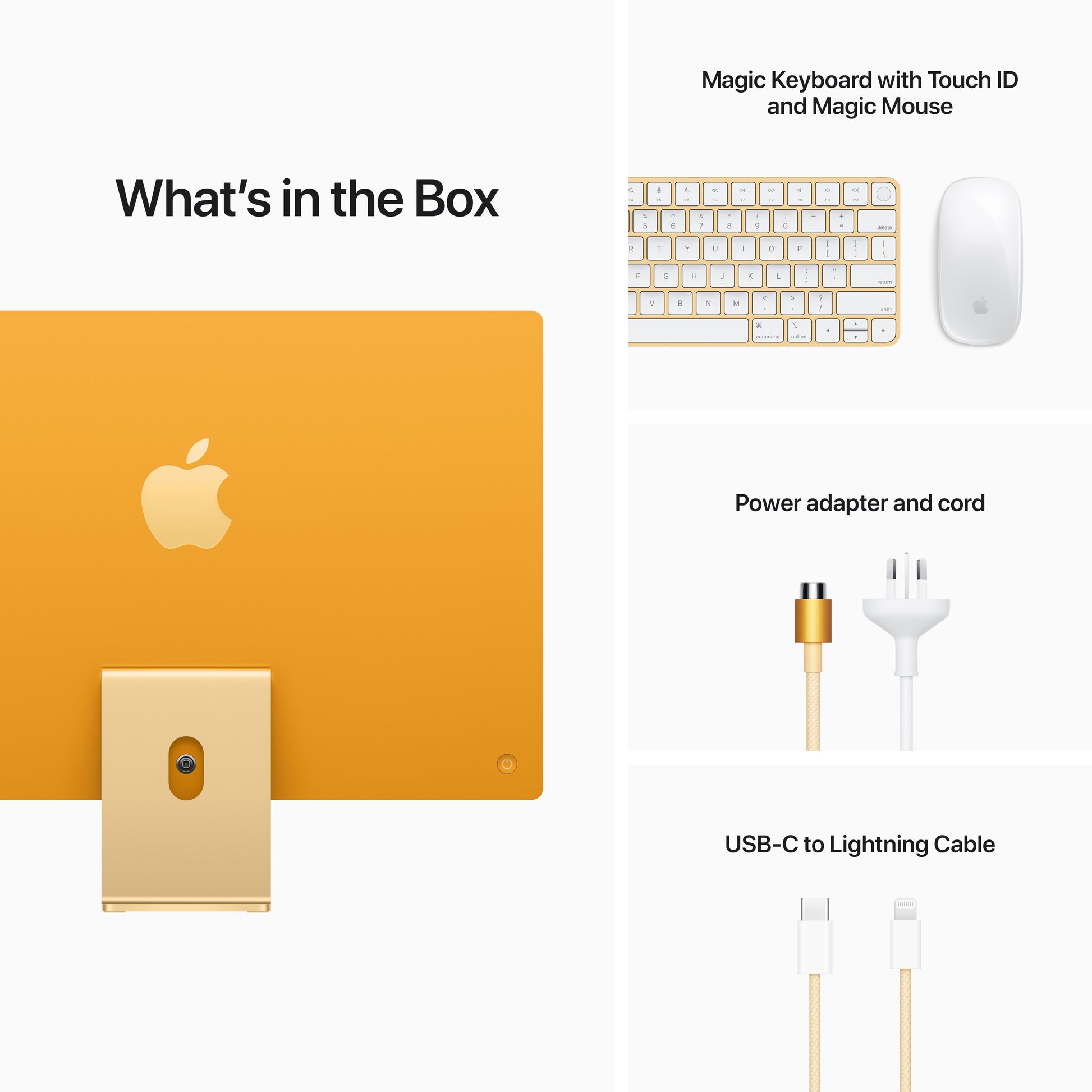 Apple iMac 24-inch | M1 | 8-core CPU | 8-core GPU | Yellow